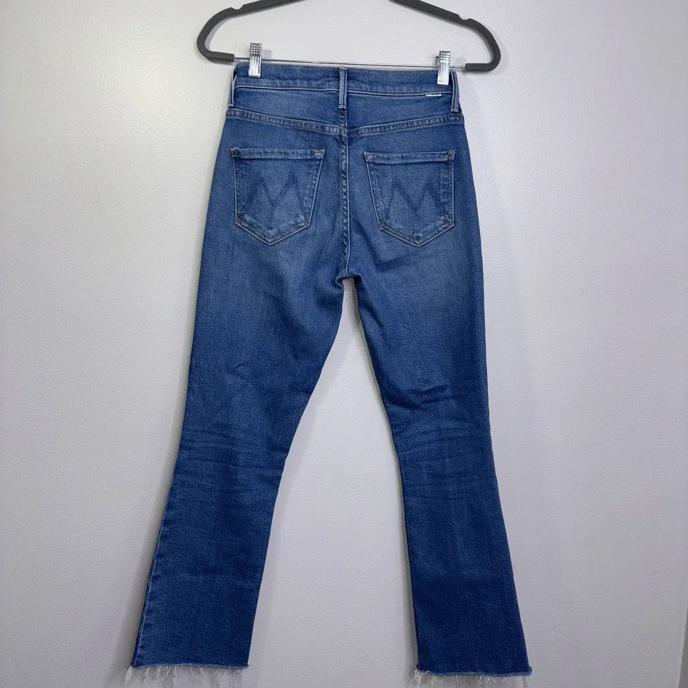 Mother The Insider Ankle Fray Jeans Size 25 Stretch Cotton Blend In Eager Beaver